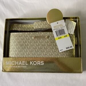 Michael Kors Monogram MK logo adjustable belt bag/ Fanny pack. BNWT/Box